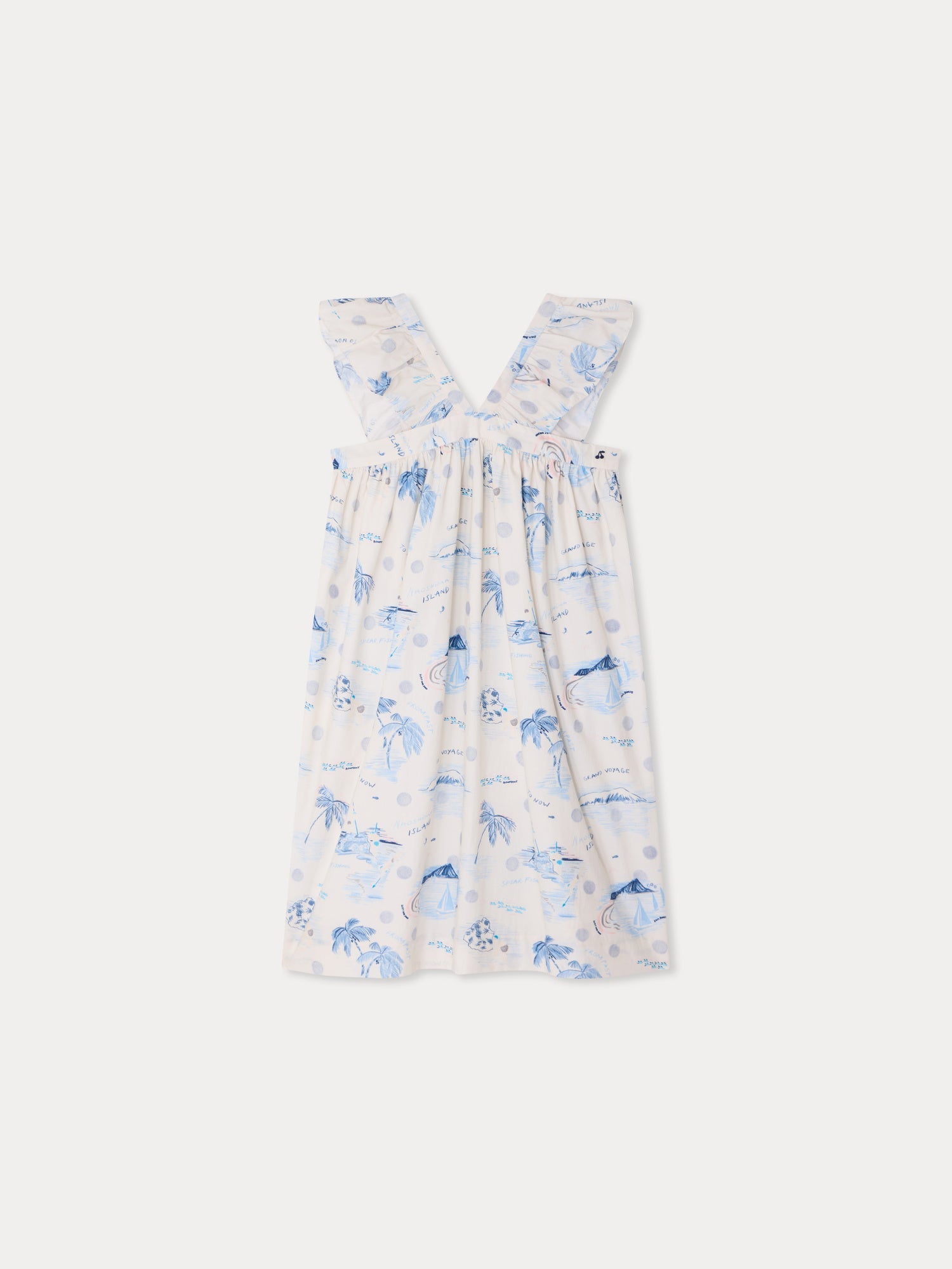 robe imprimée îles en coton biologique