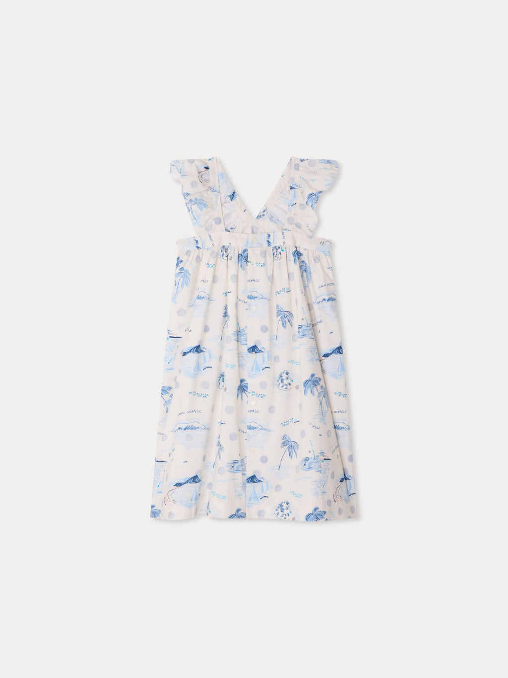 robe imprimée îles en coton biologique