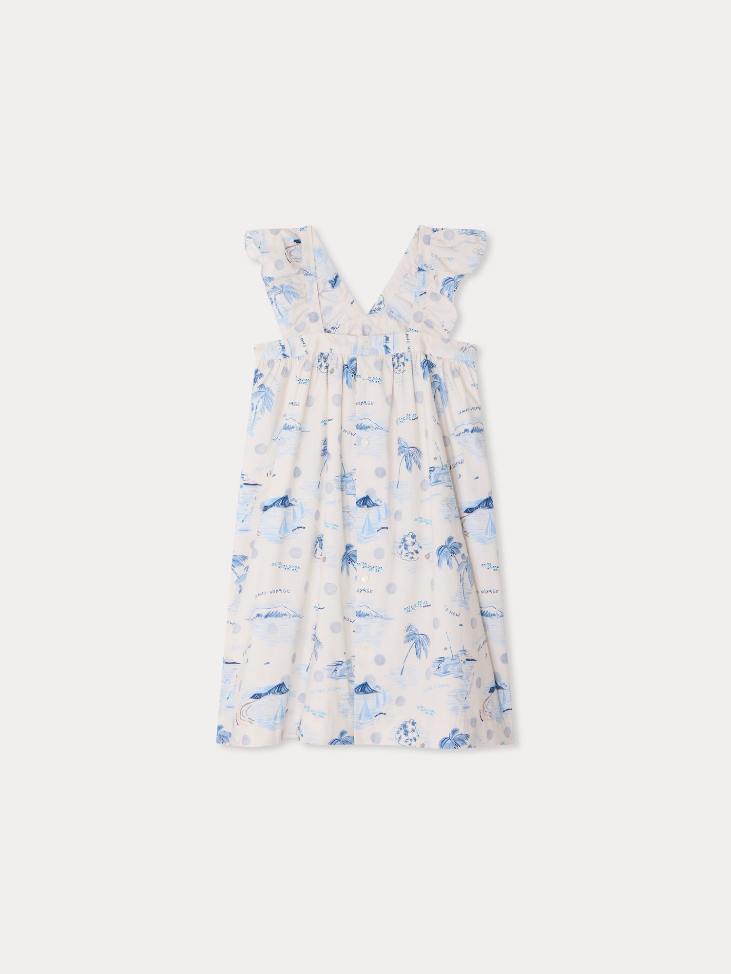 robe imprimée îles en coton biologique