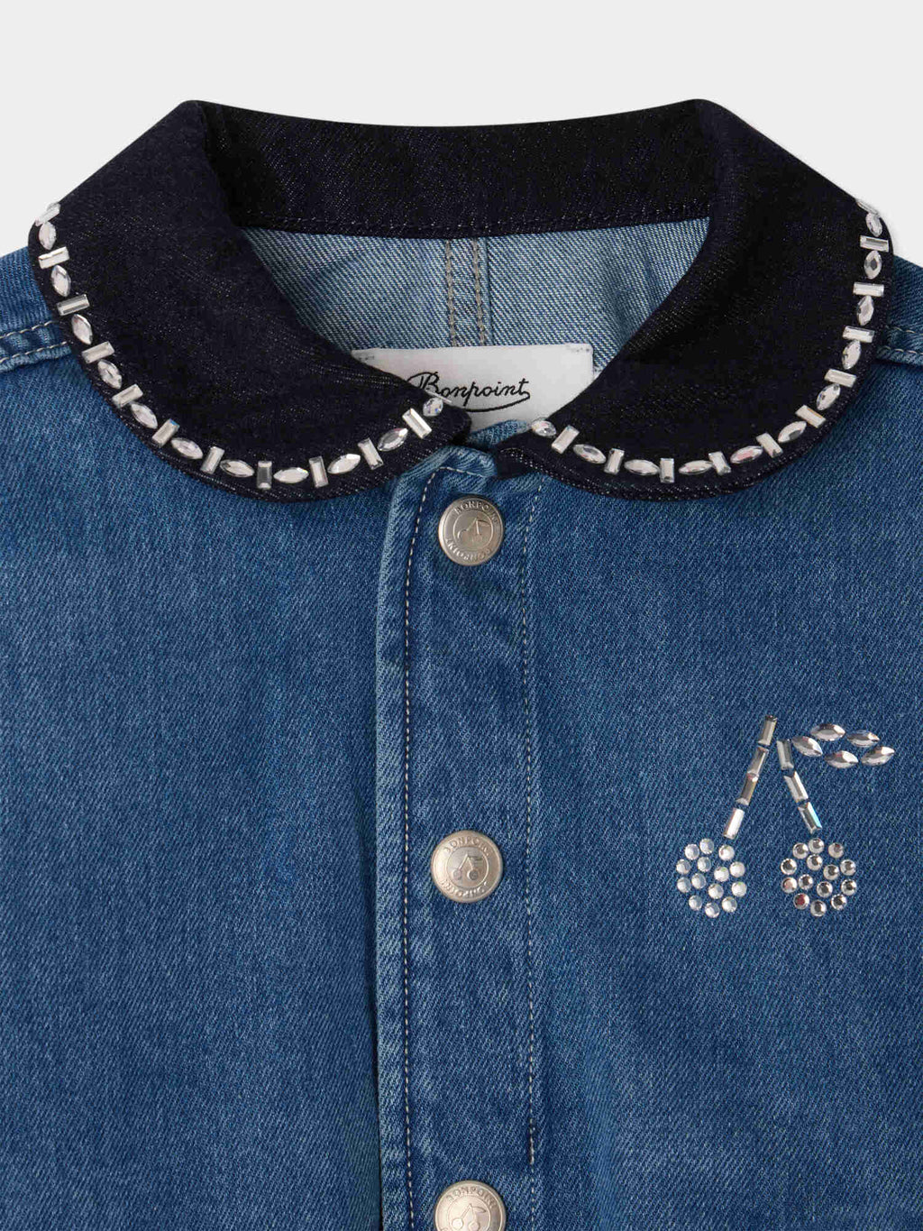 Veste en jean avec strass