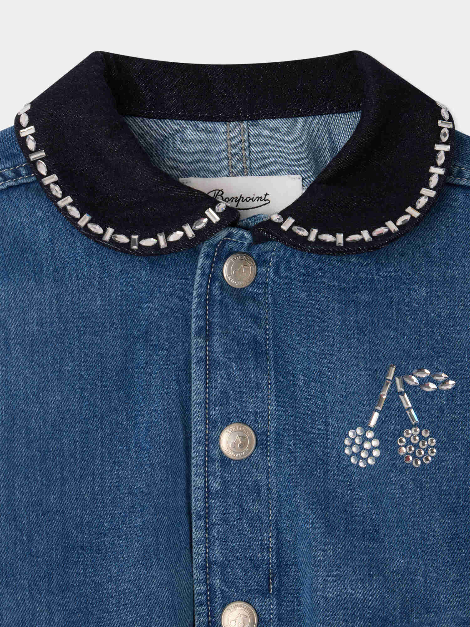 Veste en jean avec strass