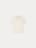 Chandail en tricot pointelle en coton biologique
