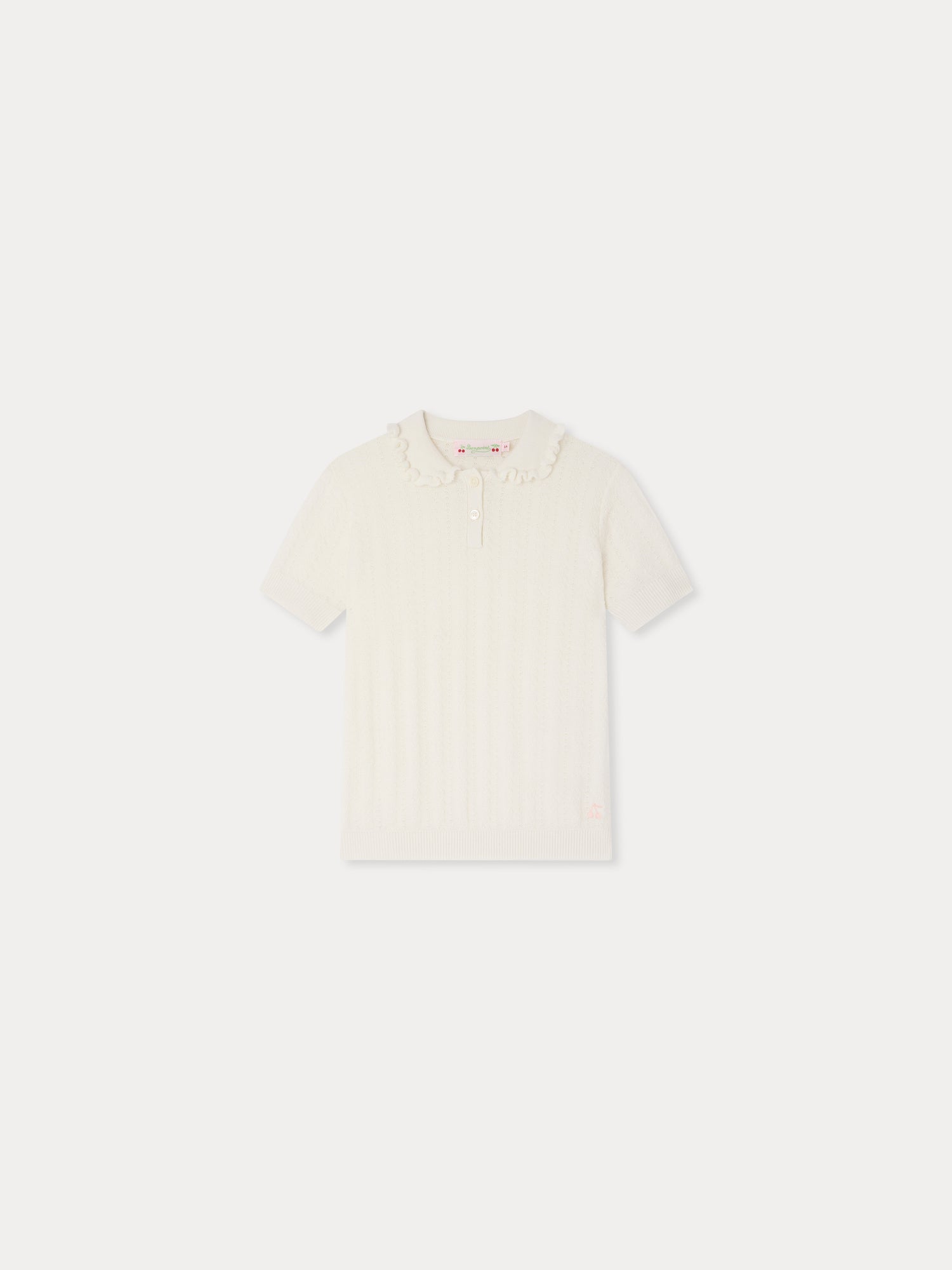 Chandail en tricot pointelle en coton biologique