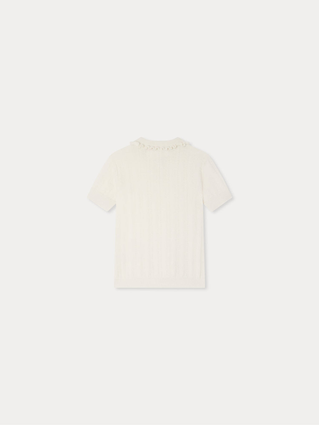 Chandail en tricot pointelle en coton biologique