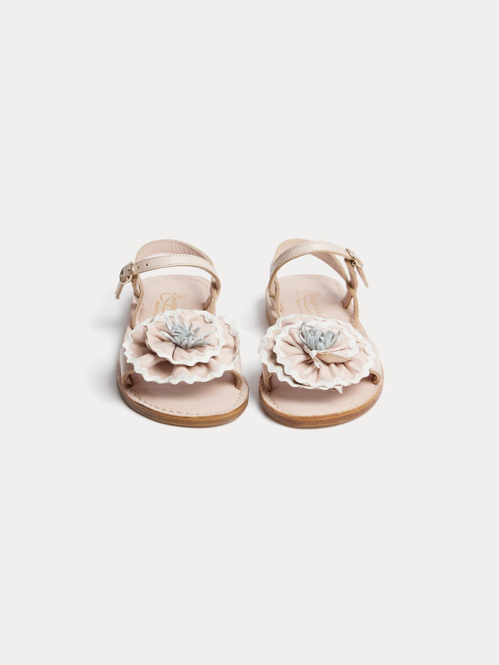 sandales en cuir bicolores