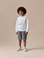 Sweat-shirt brodé régate en coton bio