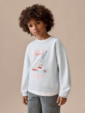 Sweat-shirt brodé régate en coton bio
