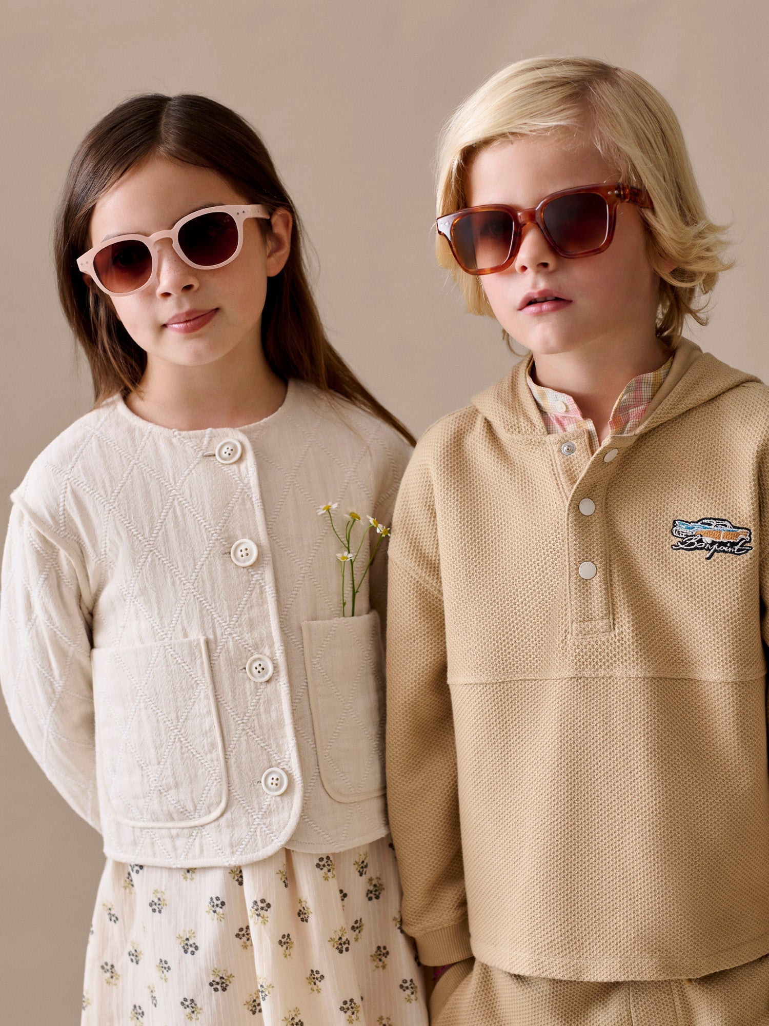 lunettes de soleil 7-11 ans rose poudré