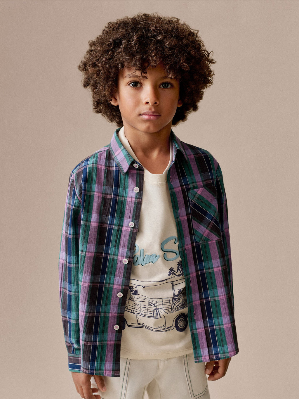 chemise en coton madras biologique