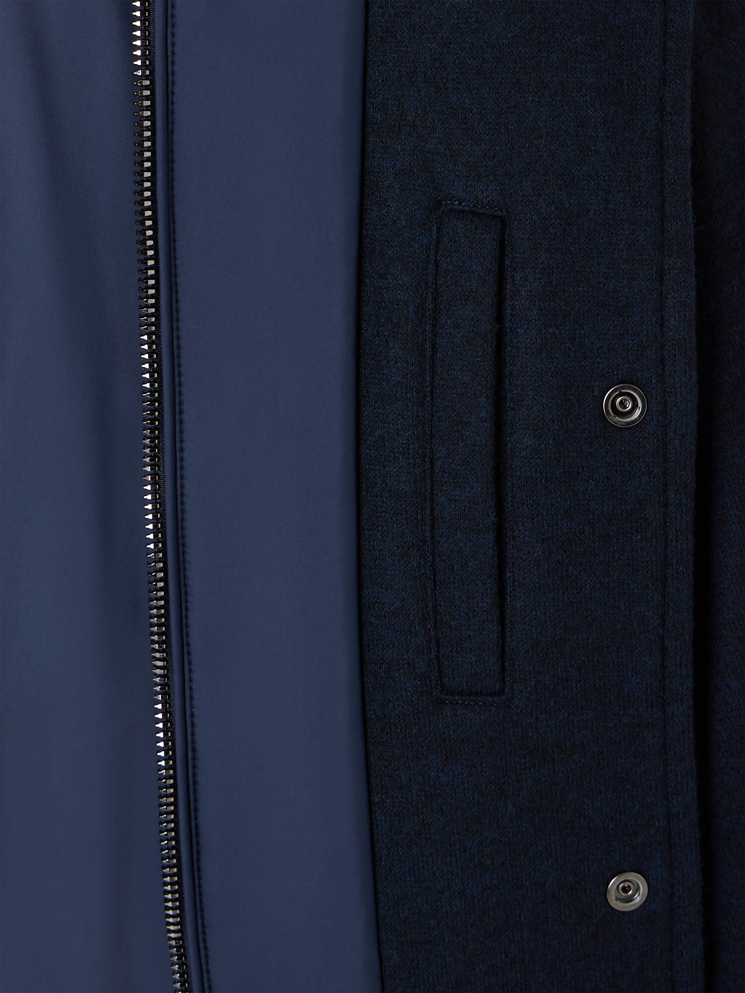blouson zippé bimatière