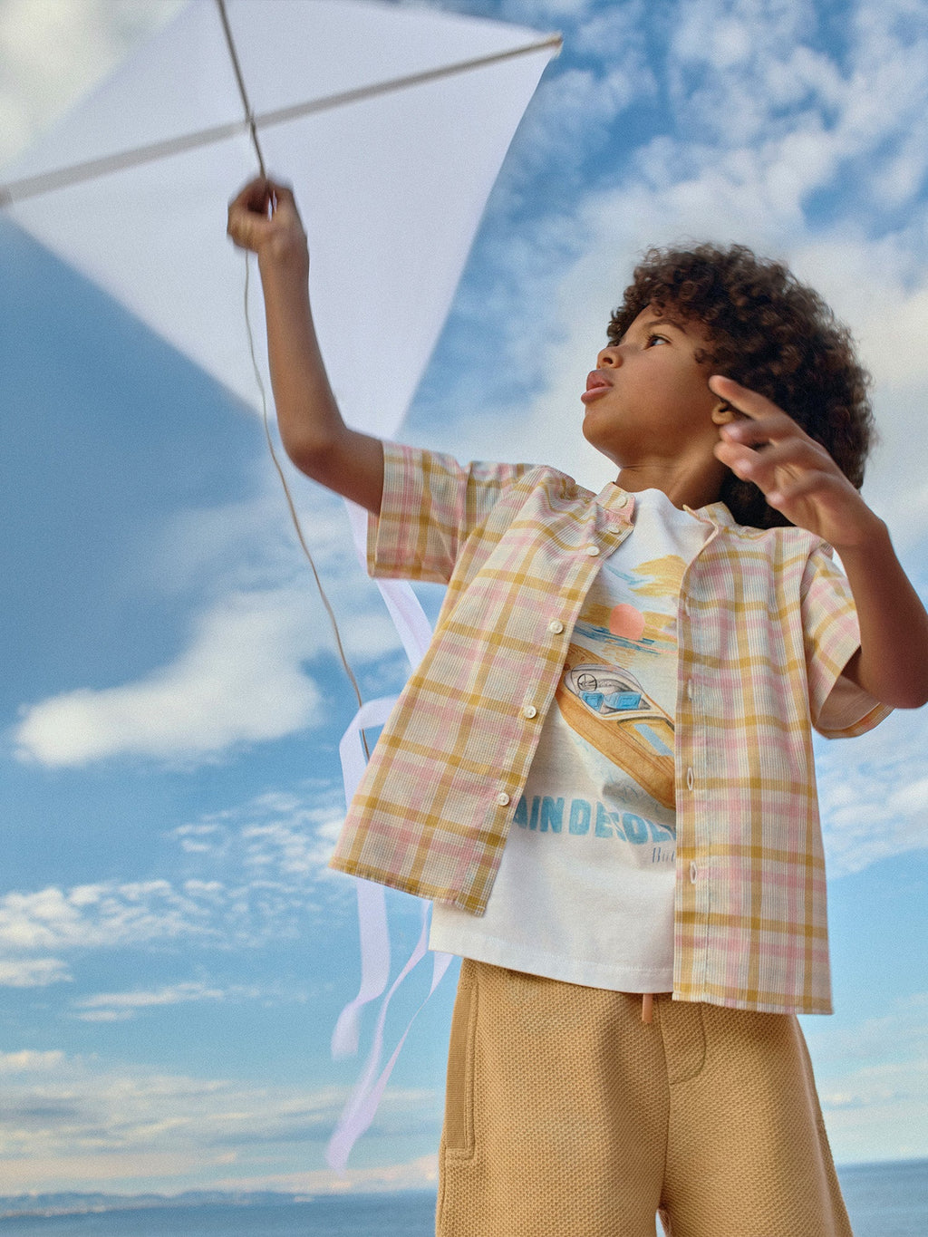 T-shirt imprimé bain de soleil en coton biologique