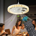 Ventilateur plafonnier silencieux réglable 2-en-1 avec télécommande