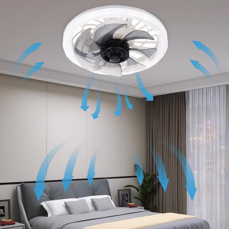 Ventilateur plafonnier silencieux réglable 2-en-1 avec télécommande
