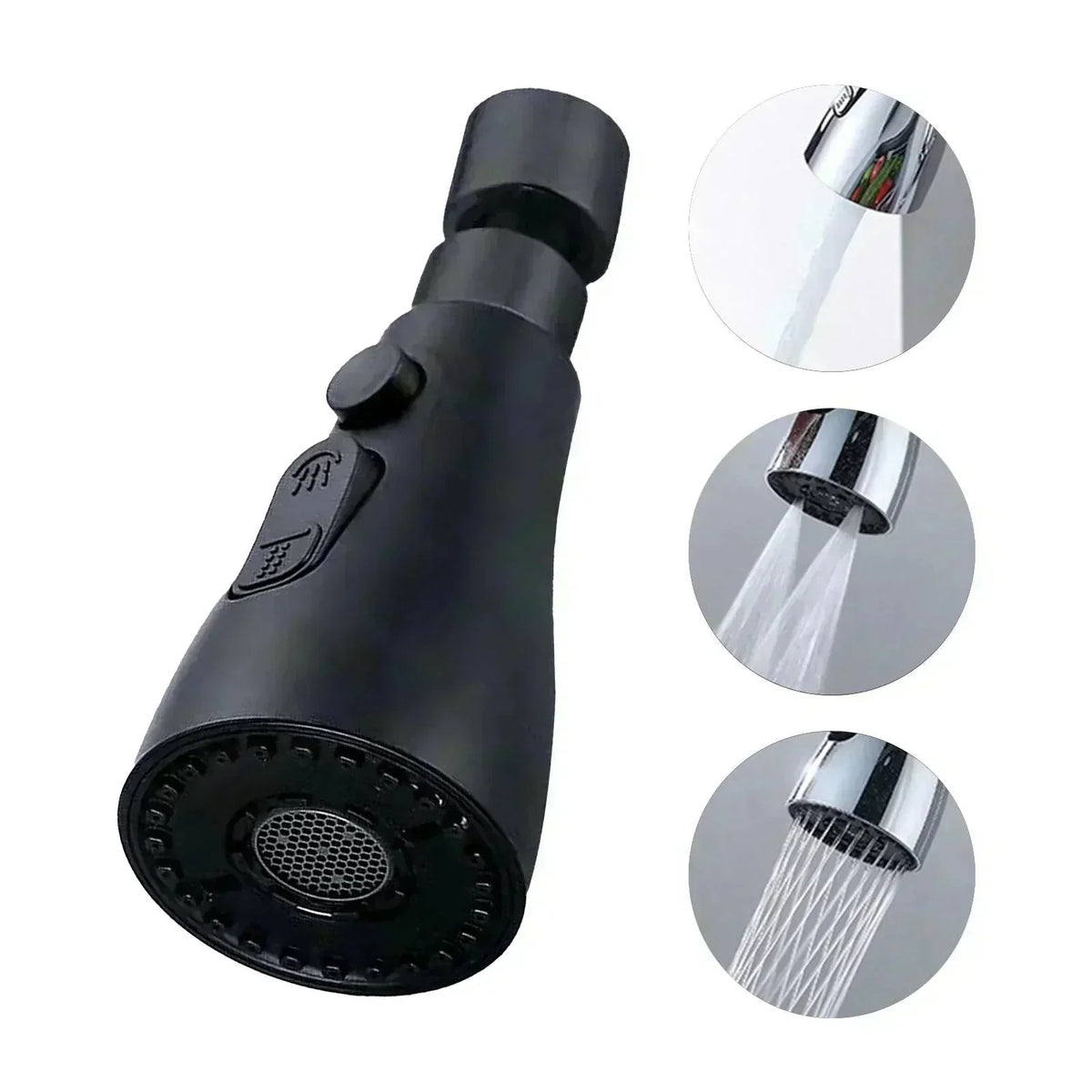 Robinet rotatif à 360° haute pression + adaptateur – Flexible, puissant et économique en eau