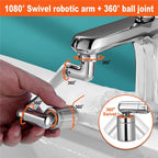 Adaptateur de robinet orientable à 1440° et anti-éclaboussures