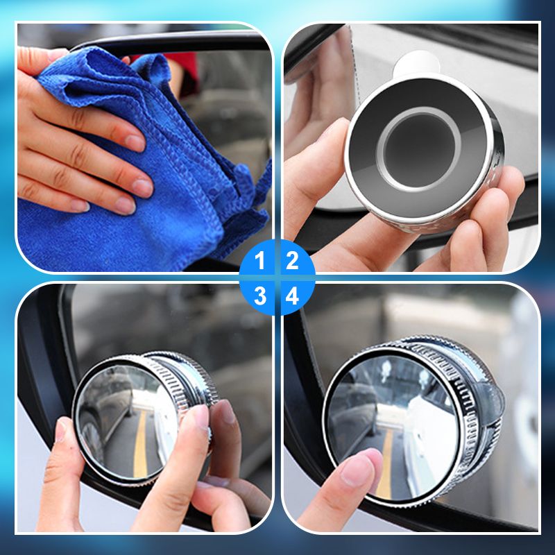 Rétroviseur grand angle à ventouse pour voiture (lot de 2)