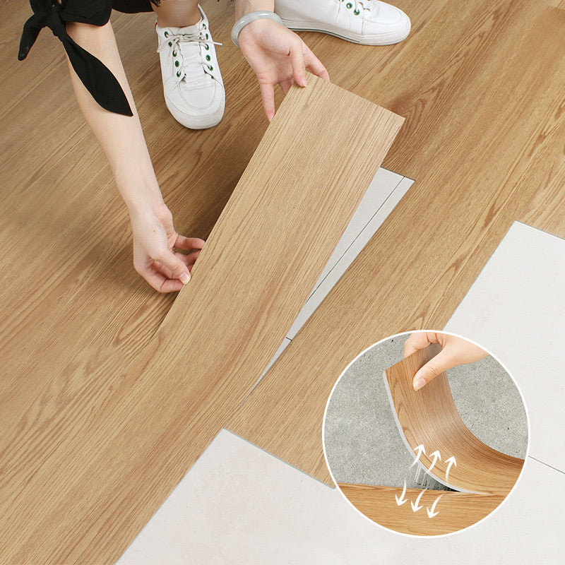 (36 in × 6 in × 1/8 in) Wood Grain Peel and Stick Floor Tiles, Self-Adhesive, Waterproof & Easy DIY Installation