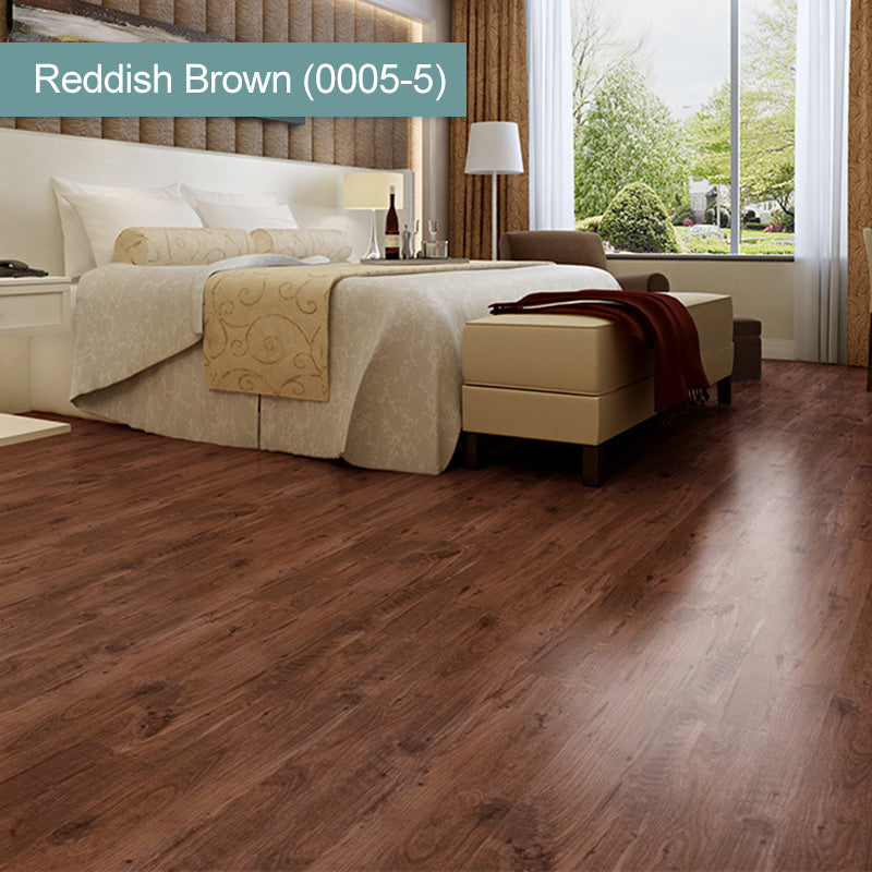 (36 in × 6 in × 1/8 in) Wood Grain Peel and Stick Floor Tiles, Self-Adhesive, Waterproof & Easy DIY Installation