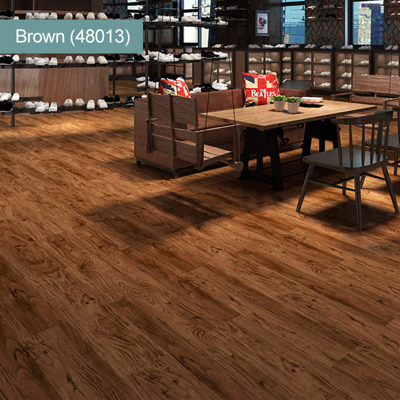 (36 in × 6 in × 1/8 in) Wood Grain Peel and Stick Floor Tiles, Self-Adhesive, Waterproof & Easy DIY Installation