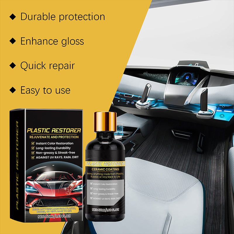 Revêtement céramique 50ml pour pièces plastiques de voiture