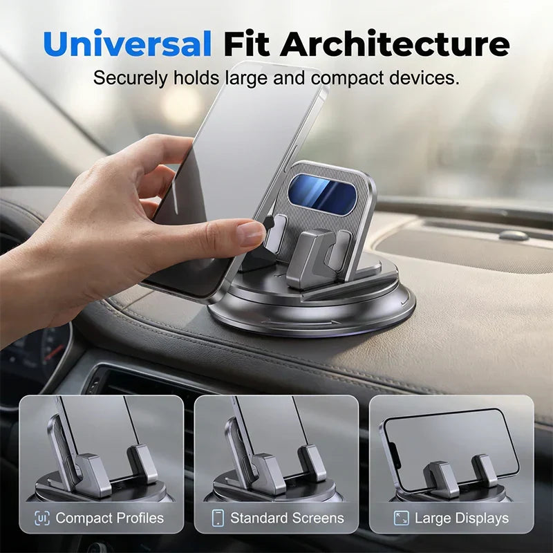 Support de Téléphone Voiture 360° – Aspiration Ulta-Forte, Compatible Tous Téléphones