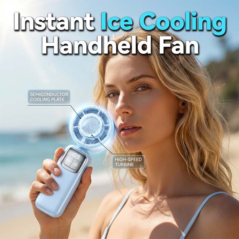(Was 59.99 $, Now 24.99 $)!! Foldable Handheld Cooling Fan with LED Display
