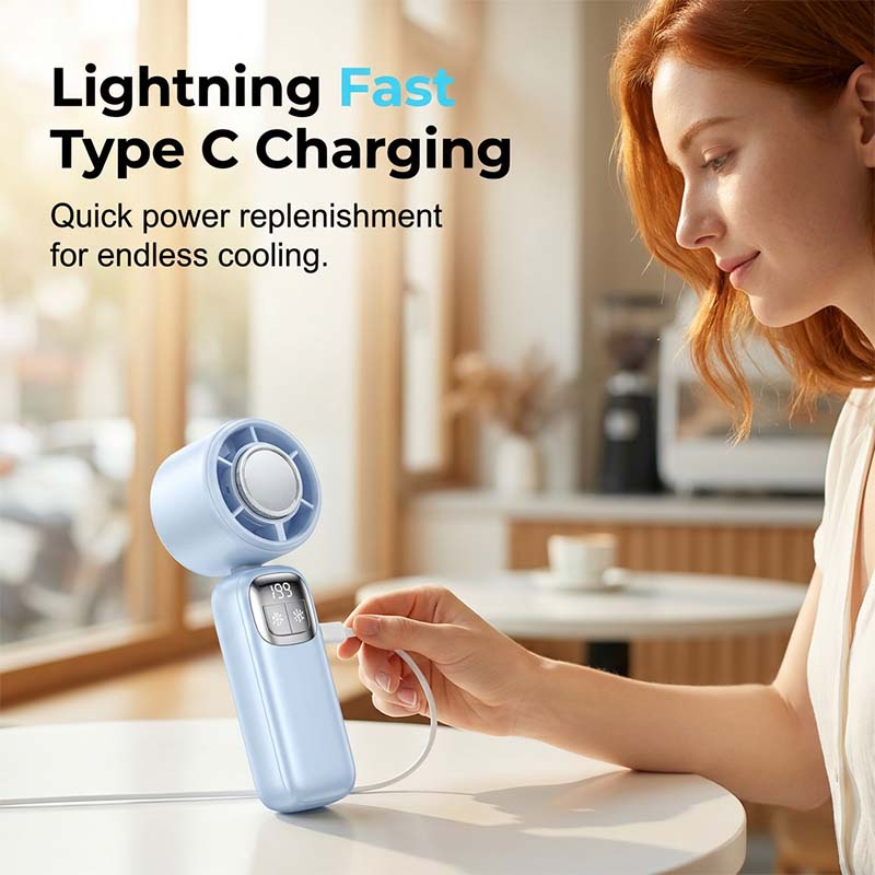 (Was 59.99 $, Now 24.99 $)!! Foldable Handheld Cooling Fan with LED Display