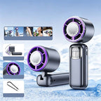 Ventilateur portatif pliable avec affichage LED