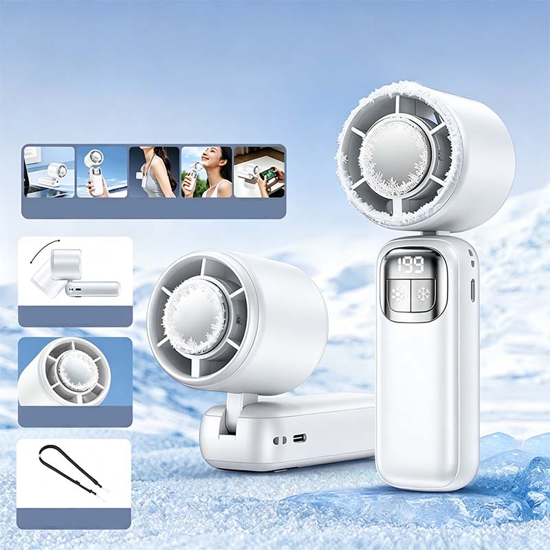 (Was 59.99 $, Now 24.99 $)!! Foldable Handheld Cooling Fan with LED Display