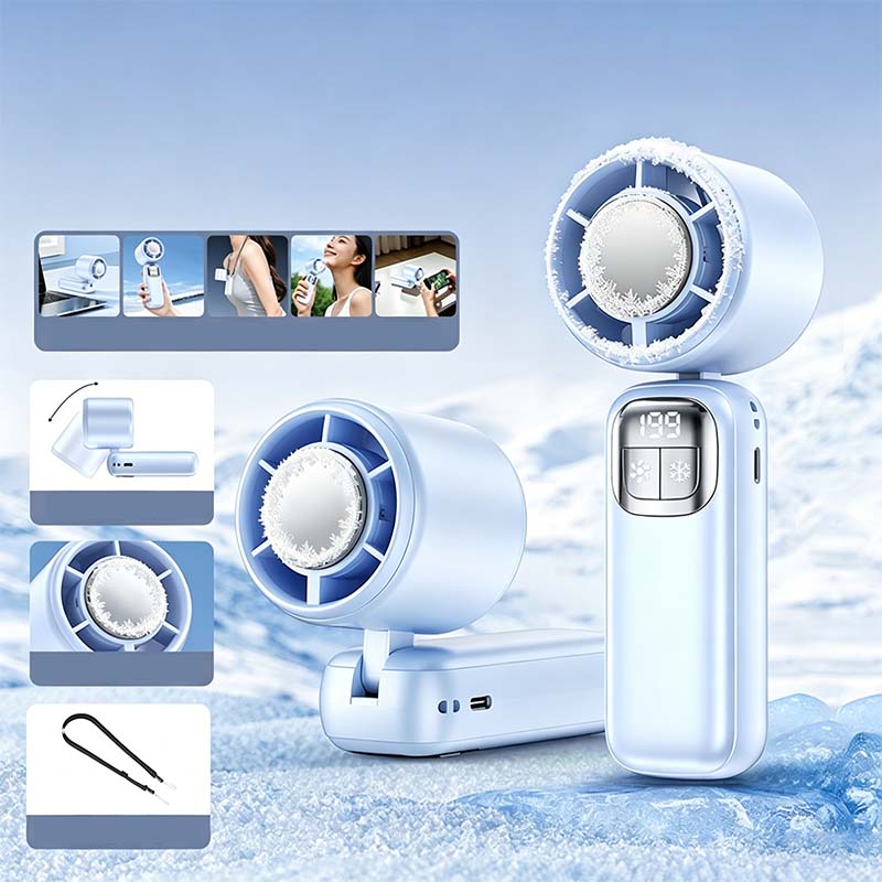 (Was 59.99 $, Now 24.99 $)!! Foldable Handheld Cooling Fan with LED Display