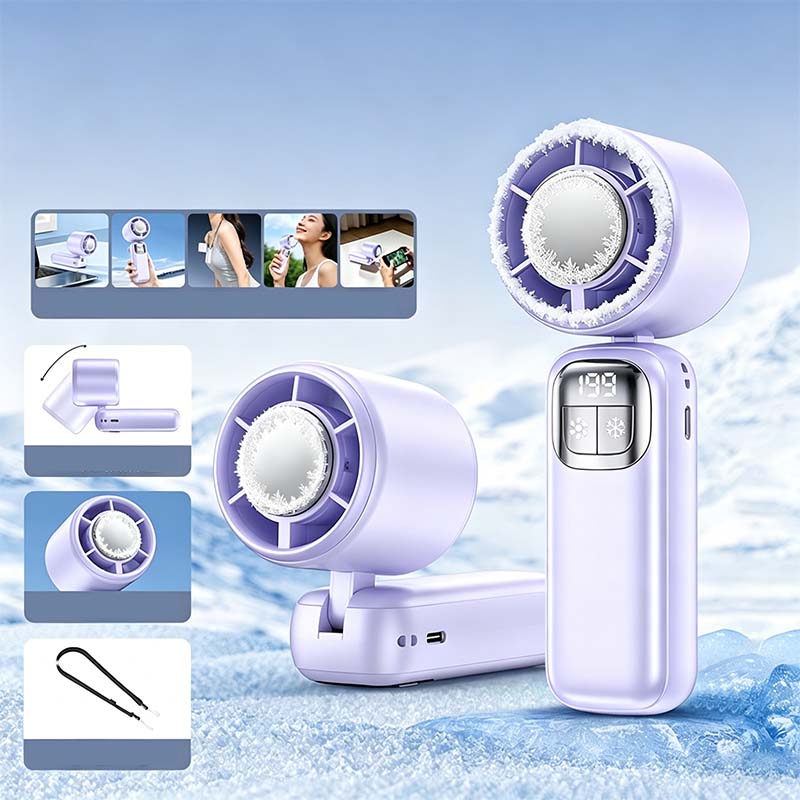 (Was 59.99 $, Now 24.99 $)!! Foldable Handheld Cooling Fan with LED Display