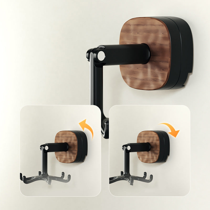 Support rotatif à 360° pour ustensiles de cuisine avec crochets suspendus
